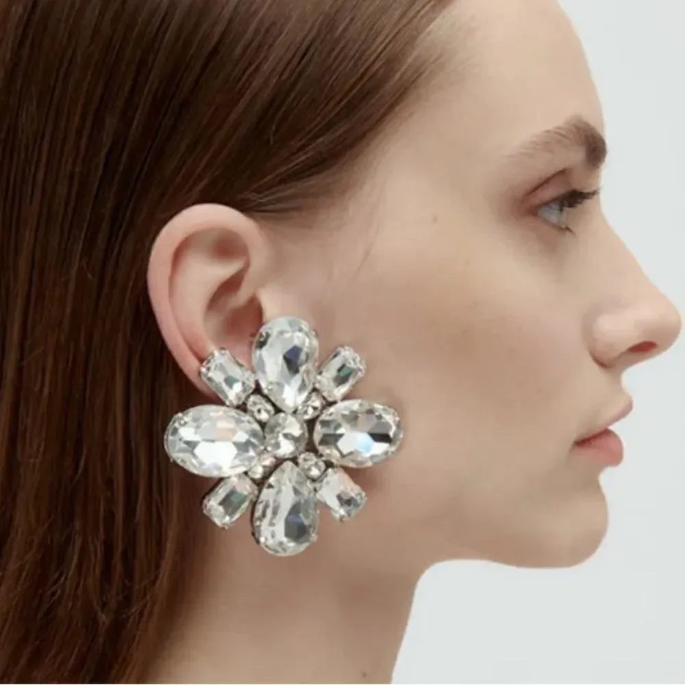 Silver Flower Earrings M429